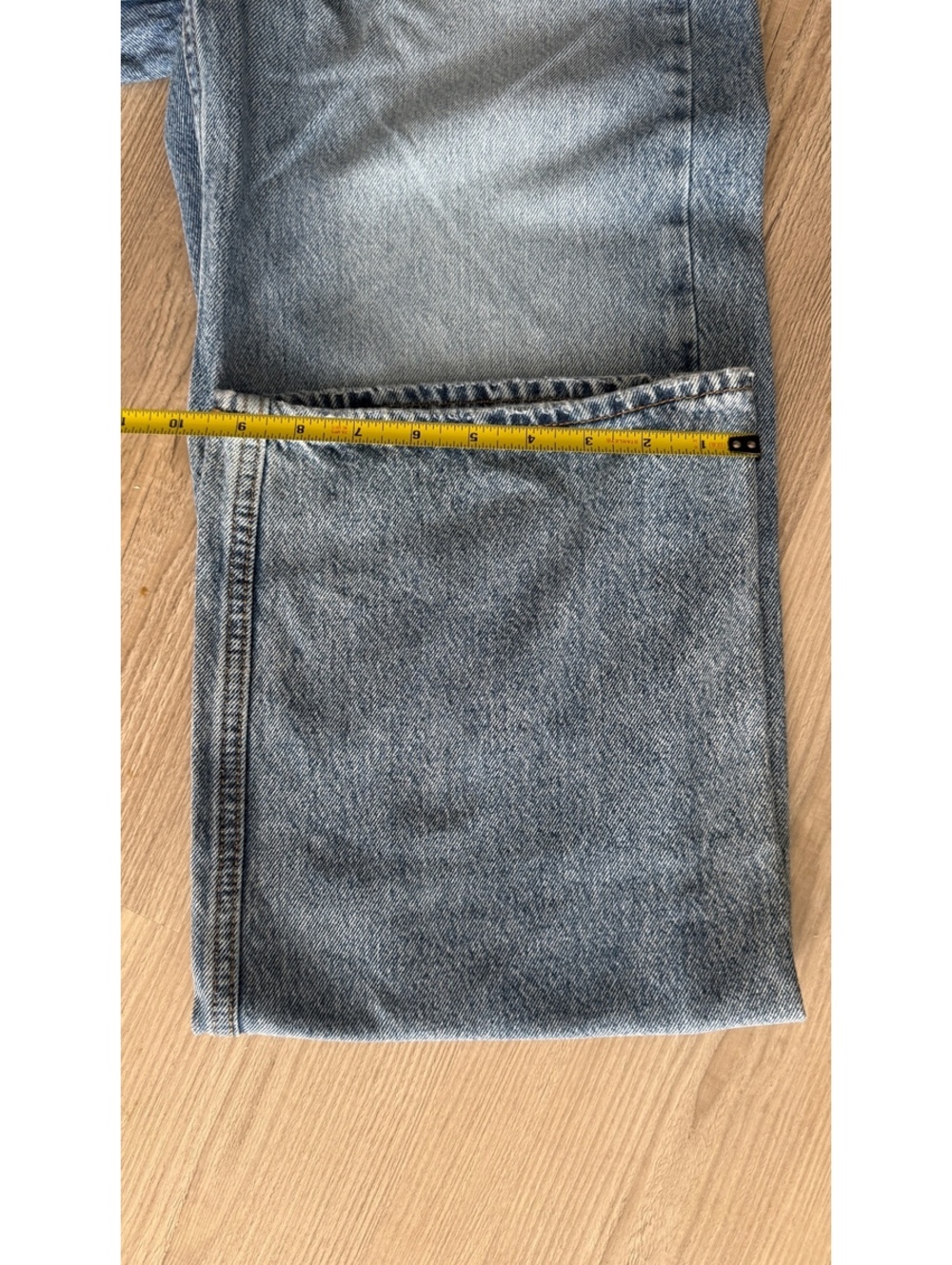 Levi’s Superlow Jeans Size 27 Distressed Low Rise Baggy Straight Y2K Denim rare - Picture 8 of 9
